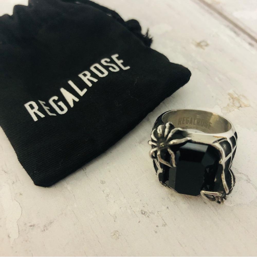 Regalrose Gothic Spiderweb Ring